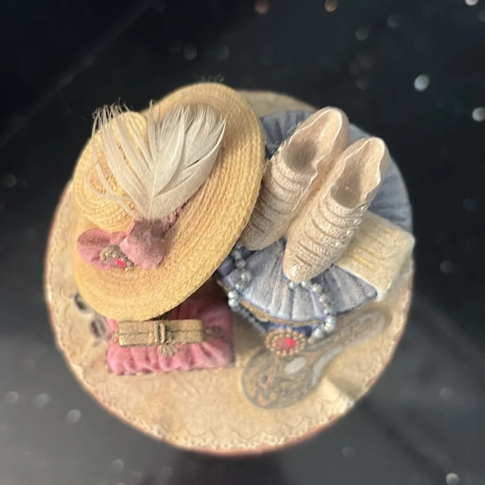 Vintage Yankee Candle Victorian Shabby Chic Hat, Gloves, Feminine Candle Topper - Picture 5 of 10